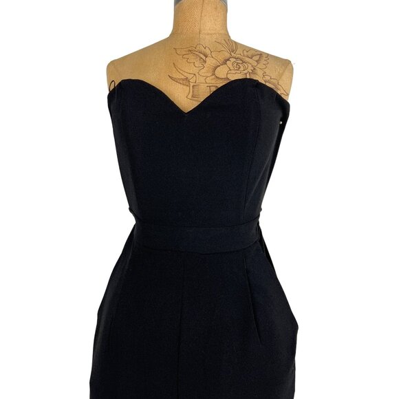 Express Jumpsuit Strapless Black Evening Jumper - Picture 3 of 8